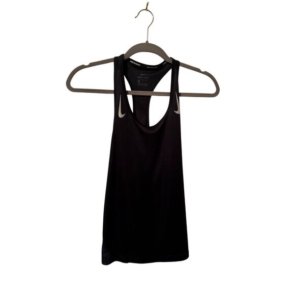 Nike Running women’s dri fit race back black tank top sz medium mesh back - Picture 1 of 6
